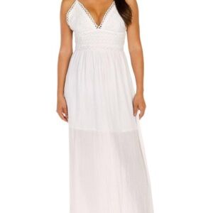 Chic White Lace Maxi Dress